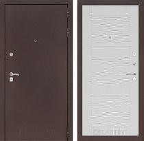 LABIRINT Входная металлическая дверь CLASSIC антик медь панель 6 белое дерево